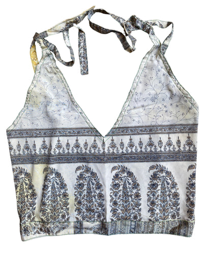 Pretty Crop Top sexy Boho Hippy Festival summer sun vest A B cup UK 8 10 12