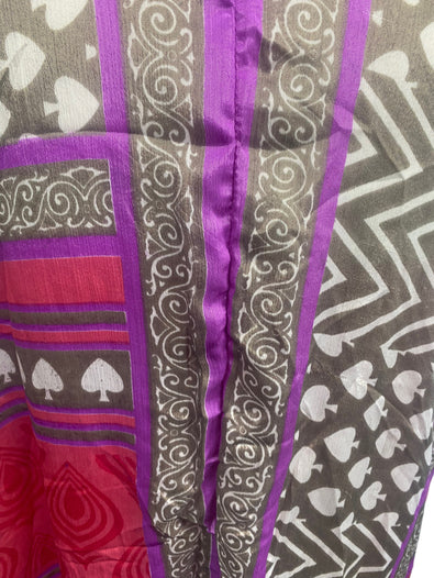 Festival Stall LTD Boho festival Clothing Long Wrap Dress 60s 70s Revival Boho hippy Festival maxi Sari - Silk UK 8 - 14