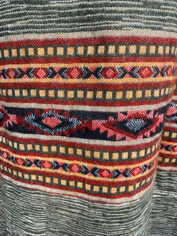 Khaki Brown TUNIC JUMPER PULLOVER SWEATER Boho Hippy, winter warm tassel Top UK 8 - 14