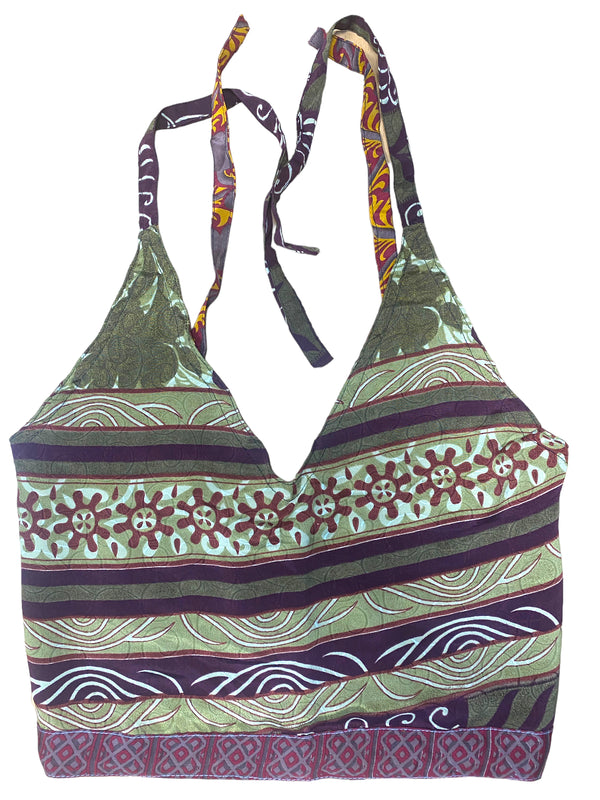 RED Crop Top sexy Boho Hippy Festival pretty summer sun vest A B cup UK 8 10 12