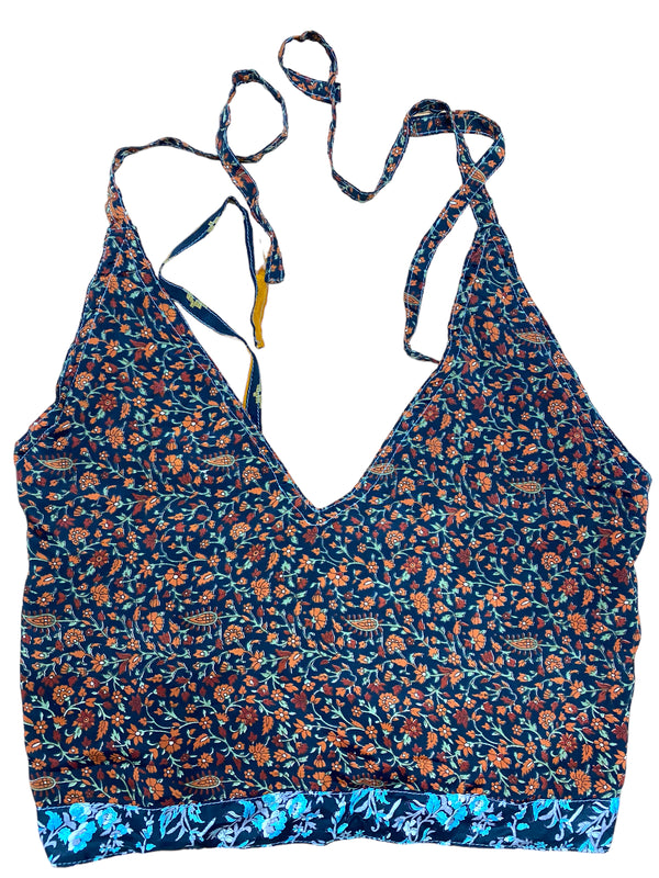 Festival Stall LTD Boho festival Clothing BLACK Crop Top sexy Boho Hippy Festival pretty summer sun vest A B cup UK 8 10 12