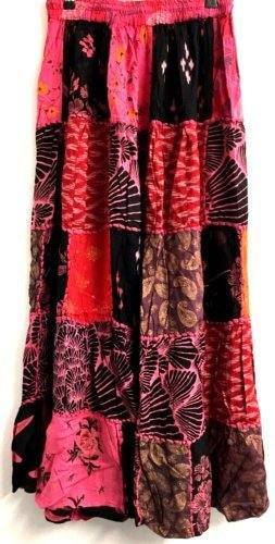 Festival Stall LTD Boho festival Clothing Boho hippie festival patchwork skirt vintage retro maxi long one size 8-16 #59