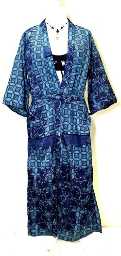 Festival Stall LTD Boho festival Clothing Boho Hippy Festival, Silk Beach Summer Cover Up Kimono robe dress UK 10 12 14 16