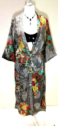 Festival Stall LTD Boho festival Clothing Boho Hippy Festival, Silk Beach Summer Cover Up Kimono robe dress UK 10 12 14 16