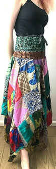 Festival Stall LTD Boho festival Clothing Festival boho hippie pixie gypsy patchwork long skirt summer sun dress one size