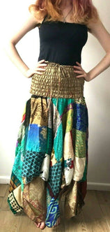 Festival Stall LTD Boho festival Clothing Festival boho hippie pixie gypsy patchwork long skirt summer sun dress one size
