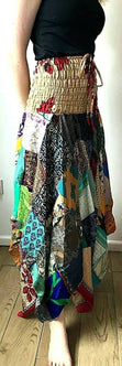 Festival Stall LTD Boho festival Clothing Festival boho hippie pixie gypsy patchwork long skirt summer sun dress one size