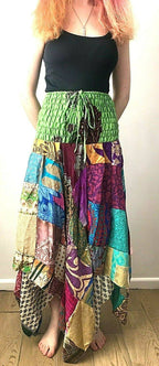 Festival Stall LTD Boho festival Clothing Festival Boho Hippie pixie gypsy Patchwork long Skirt summer sun dress ONE SIZE
