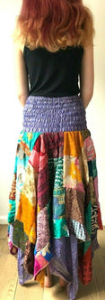 Festival Stall LTD Boho festival Clothing Festival boho hippie pixie gypsy patchwork long skirt summer sun dress one size