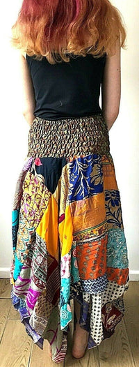Festival Stall LTD Boho festival Clothing Festival boho hippie pixie gypsy patchwork long skirt summer sun dress one size