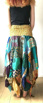 Festival Stall LTD Boho festival Clothing Festival boho hippie pixie gypsy patchwork long skirt summer sun dress one size