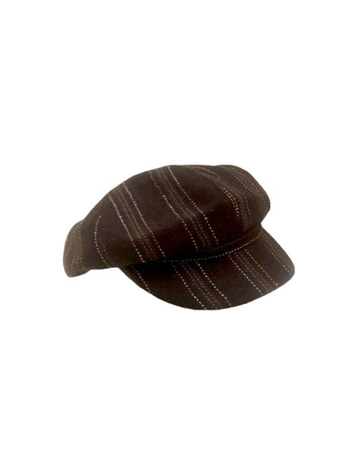 Festival Stall LTD Boho festival Clothing Peaky Blinders Brown Herringbone Hat Newsboy Flat Cap Wool Hat