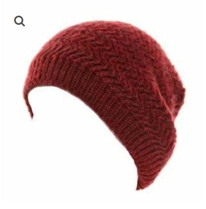 Festival Stall LTD Boho festival Clothing Supersoft Slouch Beanie hat, rib knitted, double thickness